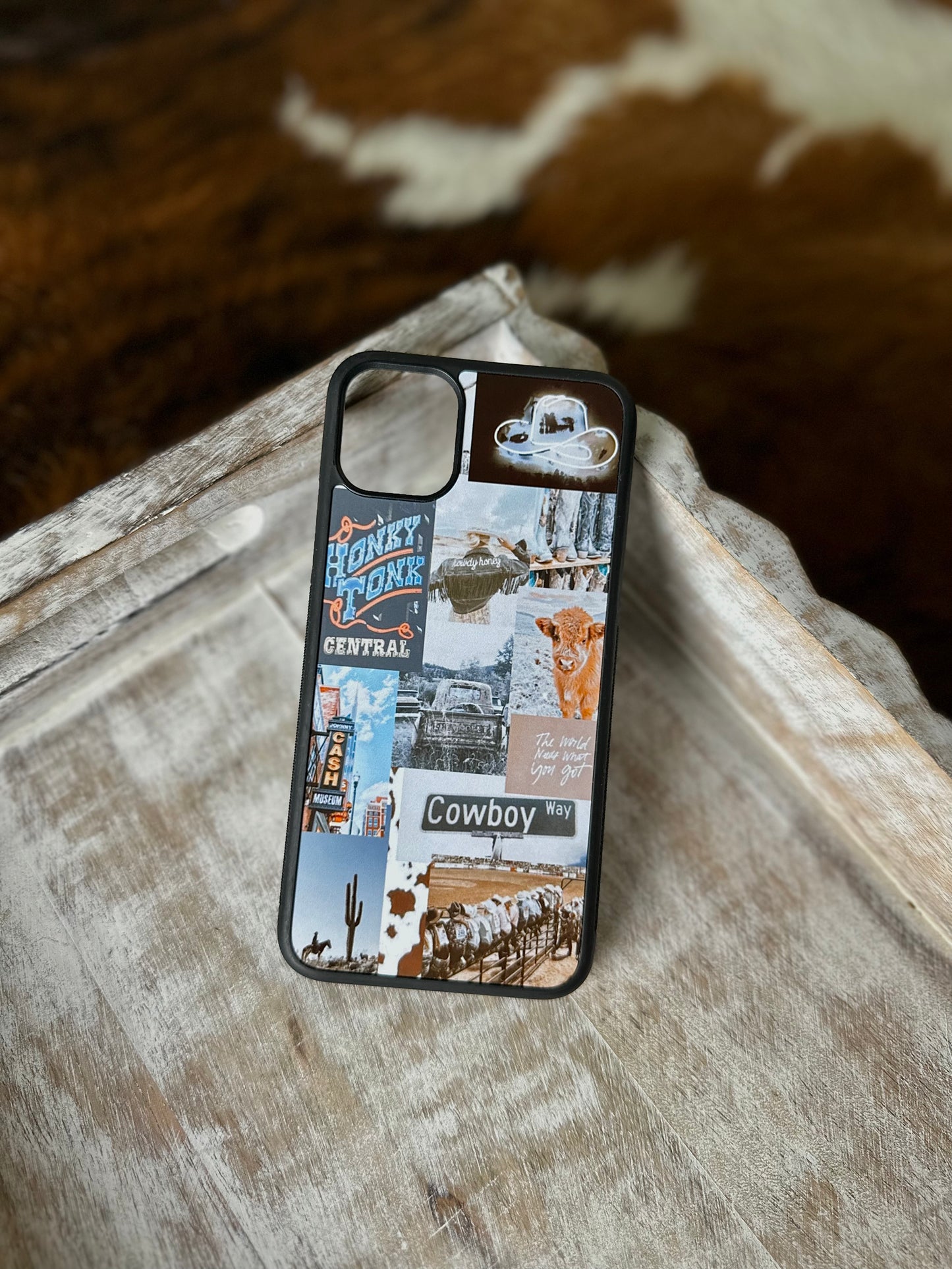 Honky tonk western collage phone case